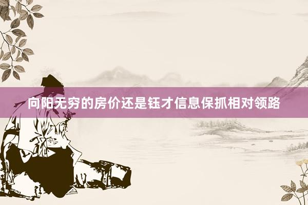 向阳无穷的房价还是钰才信息保抓相对领路